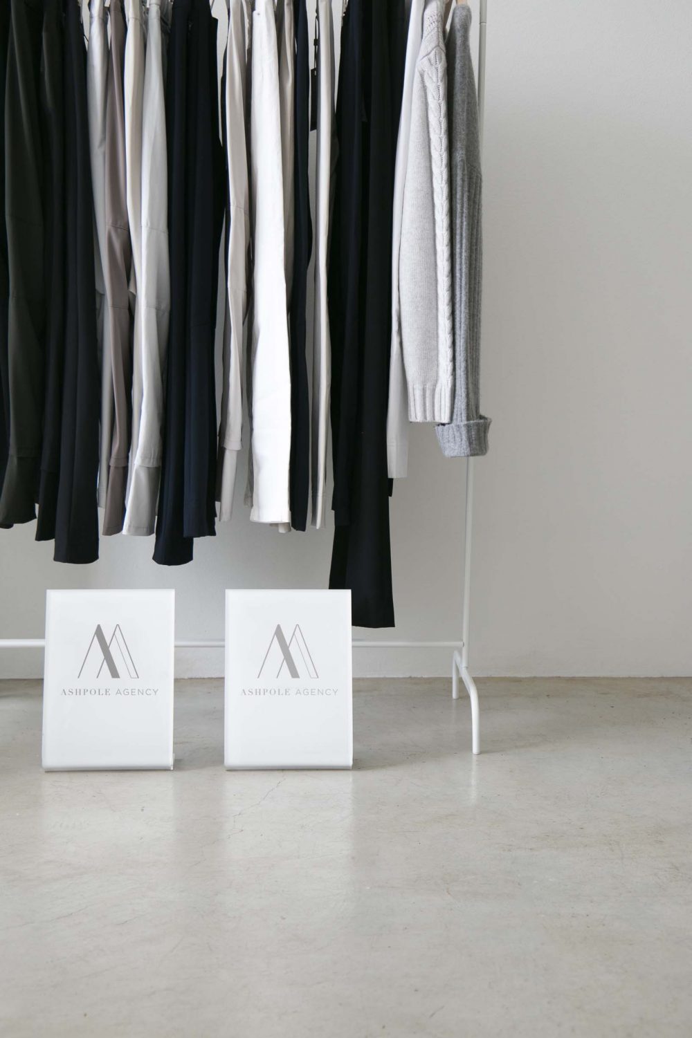 Ashpole Agency Trousers in concrete showroom